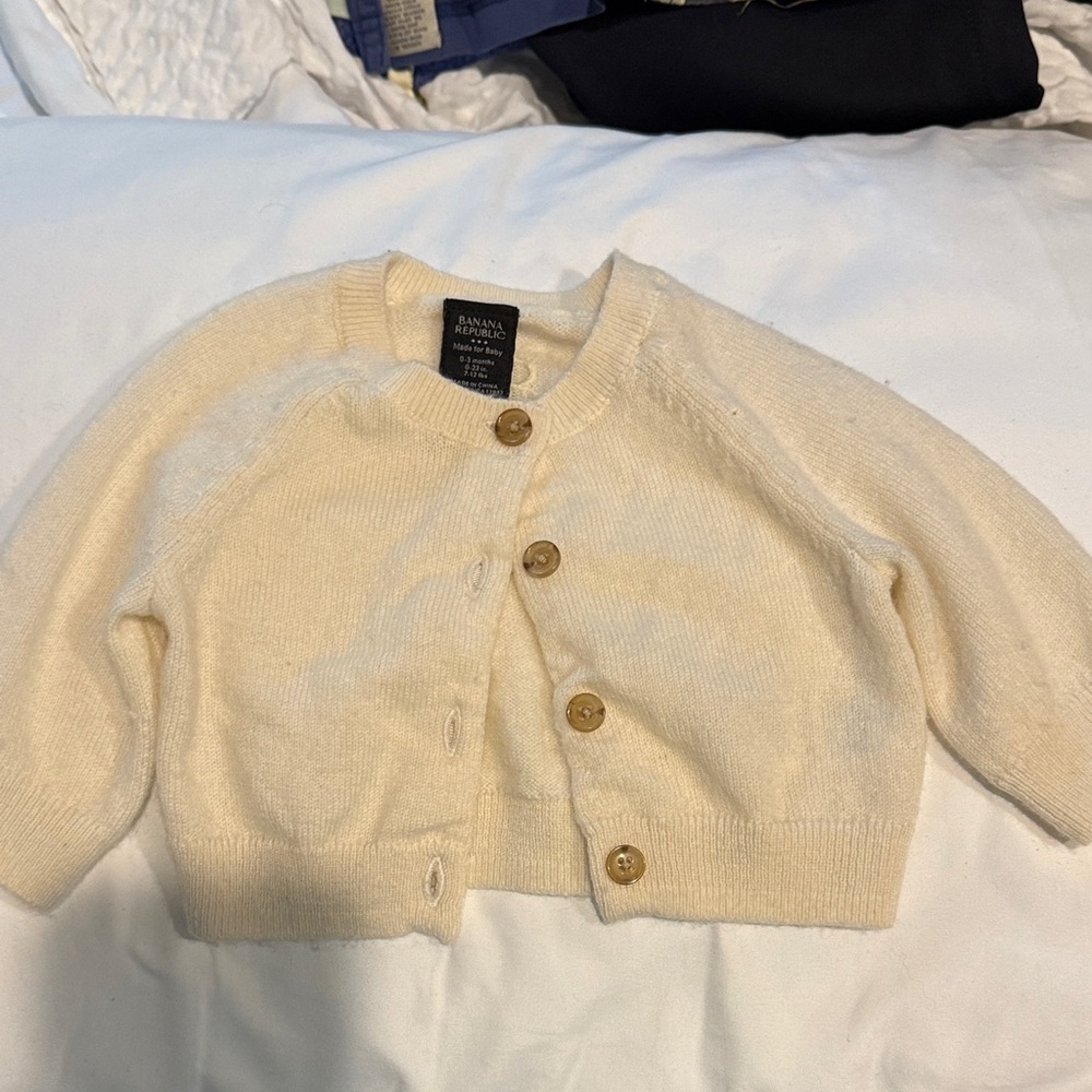 Banana Republic Infants Marino Wool Cardigan Newborn-3Months